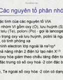 Bài giảng Chương 7: Các nguyên tố phân nhóm VI