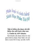 phân loại vi sinh vật bằng sinh học phân tử (tt)