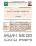 Studies on different levels of nitrogen application on growth and yield of Amaranthus (Amaranthus tricolor L.)