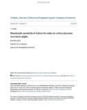 Wavelength sensitivity of indium tin oxide on surface plasmon resonance angles