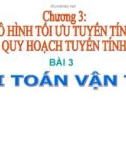 Bài toán về vận tải