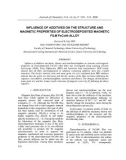 Influence of additives on the structure and magnetic properties of electrodeposited magnetic film FeCoNi alloy