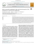 Study on structural, morphological, elastic and electrical properties of ZnO nanoparticles for electronic device applications