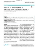 Methods for the integration of multi-omics data: Mathematical aspects