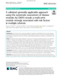 A validated generally applicable approach using the systematic assessment of disease modules by GWAS reveals a multi-omic module strongly associated with risk factors in multiple sclerosis