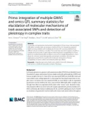 Primo: Integration of multiple GWAS and omics QTL summary statistics for elucidation of molecular mechanisms of trait-associated SNPs and detection of pleiotropy in complex traits