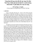 Nông lâm kết hợp trên đất dốc tại vùng Tây Bắc Việt Nam: Đánh giá lợi ích kinh tế và môi trường, thách thức và giải pháp cho việc mở rộng