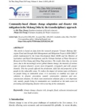 Community-based climate change adaptation and disaster risk mitigation in the Mekong Delta by the transdisciplinary approach