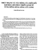 Thực trạng và tác động của biến đổi khí hậu lên phát triển kinh tế vùng đồng bằng sông Cửu Long