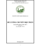 Đề cương chi tiết học phần: Bệnh lý học thú y