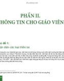 Dạy và học về giảm nhẹ rủi ro thiên tai và ứng phó với biến đổi khí hậu (Tài liệu hướng dẫn): Phần 2