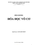 Bài giảng Hóa học vô cơ - Đặng Kim Triết