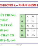 Bài giảng Hóa học vô cơ: Chương 4 - GV. Nguyễn Văn Hòa