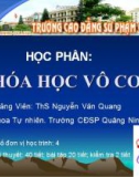 Bài giảng Hóa học vô cơ - Bài 1: Hiđro