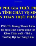 Chất phụ gia thực phẩm cùng với tính chất vệ sinh an toàn thực phẩm