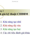 Chương 2 - Đánh giá kỹ thuật chất hoạt động bề mặt