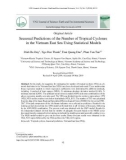 Dự báo hạn mùa số lượng xoáy thuận nhiệt đới trên Biển Đông bằng các mô hình thống kê