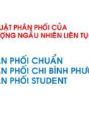 QUY LUẬT PHÂN PHỐI CỦA ĐẠI LƯỢNG NGẪU NHIÊN LIÊN TỤC