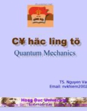 CƠ HỌC LƯỢNG TỬ - BÀI 1