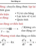 Bài giảng Vật lý đại cương 2: Dao động cơ (TS. Lý Anh Tú)