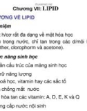 Bài giảng Hóa sinh đại cương - Chương 7: Lipid và chuyển hóa lipid