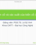 Bài giảng Xác suất thống kê ứng dụng: Lecture 1 - PGS.TS. Lê Sỹ Vinh