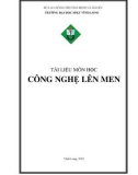 Tài liệu môn học Công nghệ lên men: Phần 1