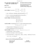 Để thi kết thúc học phần Đại số tuyến tính 18/06/2015 (Đề thi số 01)