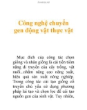 Công nghệ chuyển gen động vật thực vật