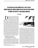 Di sản địa danh biển đảo Việt Nam: Nhận diện quá trình thành tạo và giá trị của chúng từ một số thuyết lý địa danh hiện đại