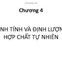 Bài giảng Hợp chất thứ cấp thiên nhiên - Chương 4: Định tính và định lượng hợp chất tự nhiên