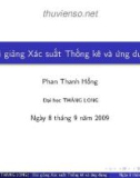 Bài giảng Xác suất thống kê và ứng dụng: Phần 7 - Phan Thanh Hồng