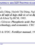 Bài giảng Công nghệ sản xuất các chất vô cơ cơ bản: Chương 4 - Nguyễn Văn Hòa