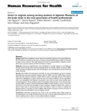 báo cáo sinh học: Intent to migrate among nursing students in Uganda: Measures of the brain drain in the next generation of health professionals