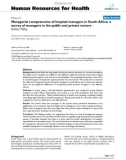 báo cáo sinh học: Managerial competencies of hospital managers in South Africa: a survey of managers in the public and private sectors