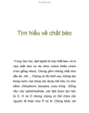 Kiến thức về chất béo