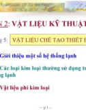 Bài giảng Vật liệu nhiệt lạnh: Chương 5 - TS. Hà Anh Tùng