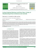 Carbon emission disclosure and firm value: A study of manufacturing firms in Indonesia and Australia