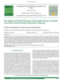 The impact of natural resources, renewable energy, economic growth on carbon dioxide emission in Malaysia