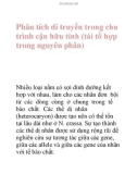 Phân tích di truyền trong chu trình cận hữu tính