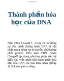 Thành phần hóa học của DNA