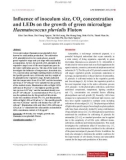 Influence of inoculum size, CO2 concentration and LEDs on the growth of green microalgae Haematococcus pluvialis Flotow