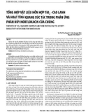 Tổng hợp vật liệu hỗn hợp TiO2 - cao lanh và hoạt tính quang xúc tác trong phản ứng phân hủy norfloxacin của chúng