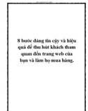 8 bước đáng tin cậy và hiệu quả để thu hút khách tham quan đến trang web của bạn và làm họ mua hàng.