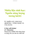 Nhiên liệu sinh học: Nguồn năng lượng tương lai(tt)