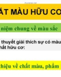 Bài giảng Hóa hữu cơ: Chất màu hữu cơ