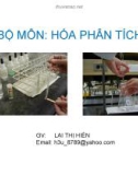 Bài giảng Hóa phân tích - GV. Lại Thị Hiền