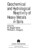 Geochemical and Hydrological Reactivity of Heavy Metals in Soils