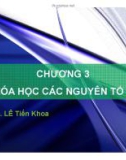 Bài giảng Hoá vô cơ 2: Chương 3.1 - TS. Lê Tiến Khoa