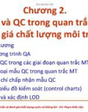 Bài giảng Quan trắc và đánh giá chất lượng nước và không khí: Chương 2 - Phạm Khắc Liệu